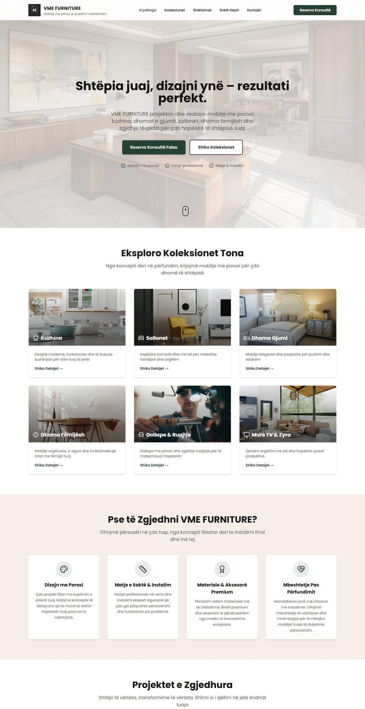 VME Furniture: Faqe biznesi